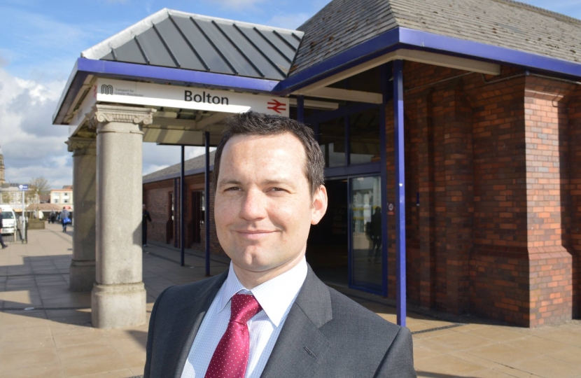 Chris Green MP Bolton station