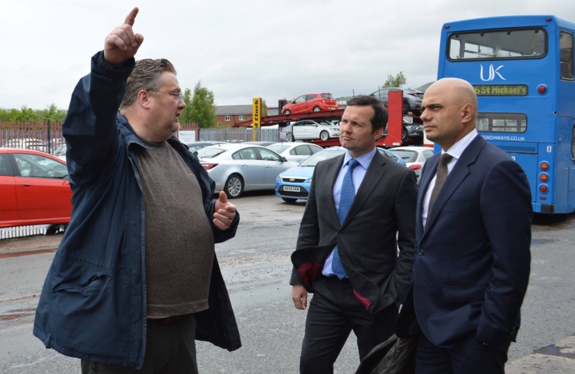 Chris Green and Sajid Javid MP, Loco Works