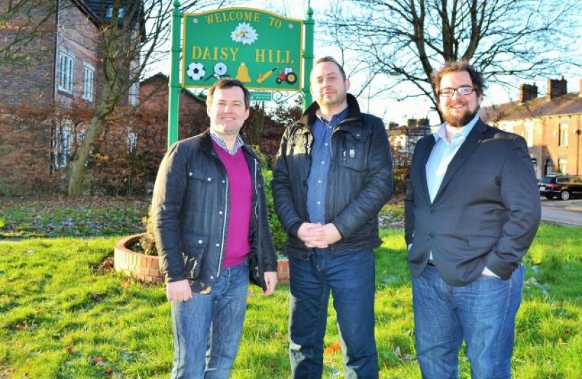 (L-R) Chris Green MP, Martin Tighe and Toby Hewitt