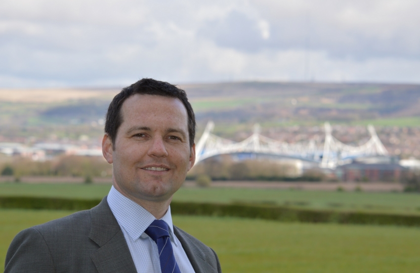 Chris Green MP outside University of Bolton Stadium