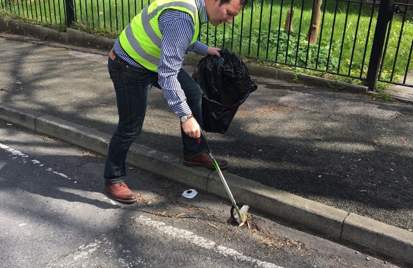 Chris Green MP Litter Picking Johnson Fold