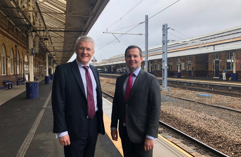 Chris visiting Bolton Station