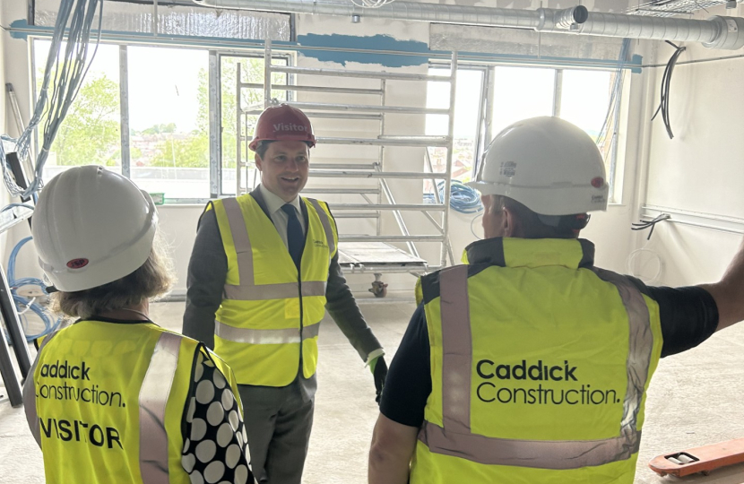 Chris recently visited the Health Hub being constructed in Horwich. 
