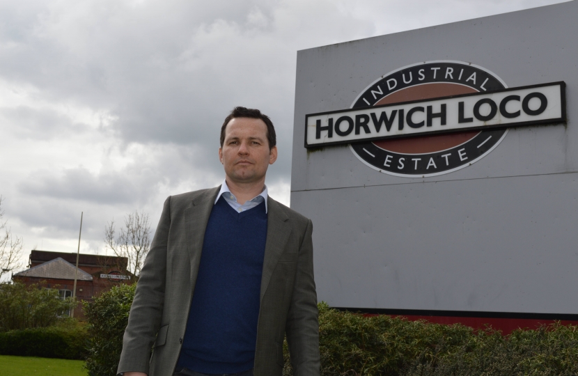 Chris Green at the Horwich Loco Works site