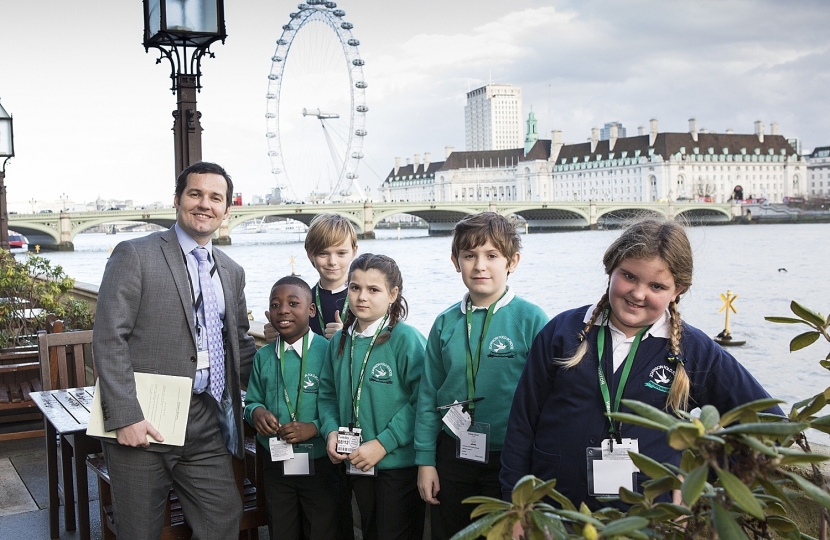 Chris Green MP with pupils