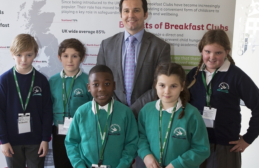 Chris Green MP with pupils