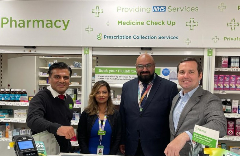 Chris Green with the Asda pharmacy team.