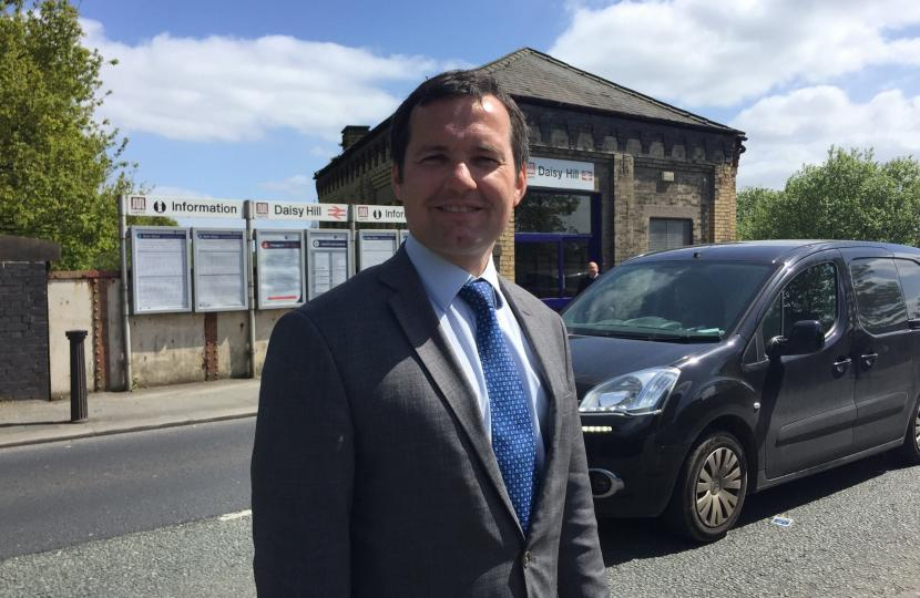 Chris Green MP at Daisy Hill Railway Station