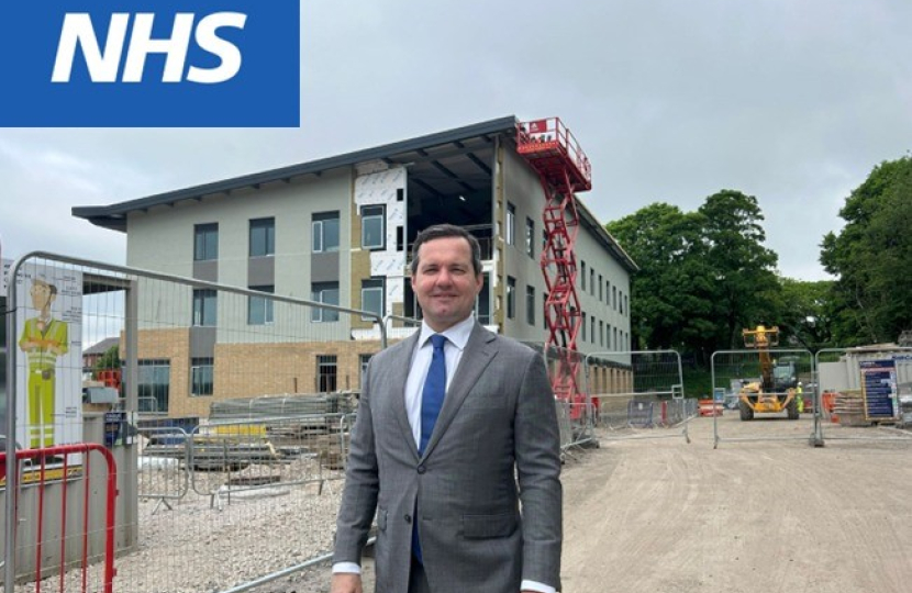 Chris Green MP outside Horwich health centre