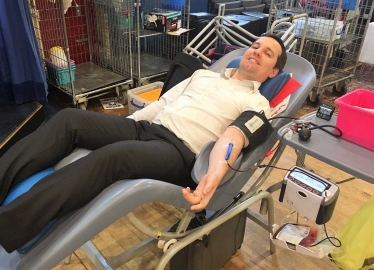 Chris Green MP Blood donation