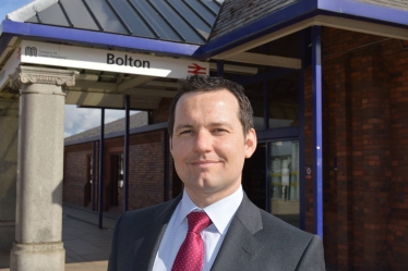 Chris Green MP Bolton station