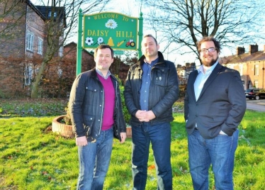 (L-R) Chris Green MP, Martin Tighe and Toby Hewitt