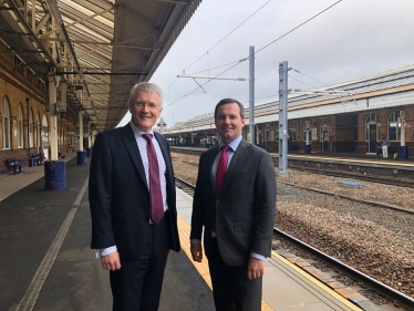 Chris visiting Bolton Station