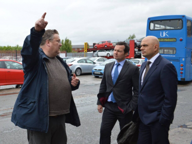 Chris Green MP with the then Communities Secretary, Sajid Javid MP