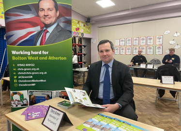 Chris Green MP at the Careers Fair at Ladybridge Primary School